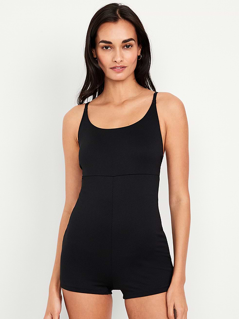 Textured Textured Swim Romper -- 2.5-inch inseam on clearance at Old Navy — 45% off