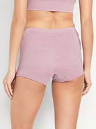 Image number 2 showing, Mid-Rise Seamless Lace Boyshort Underwear