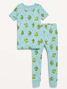 Image 1 of 2, rib-knit crew neck, short sleeves, matching bottoms, elasticized waist, rib-knit cuffs, all-over print, Product #692328