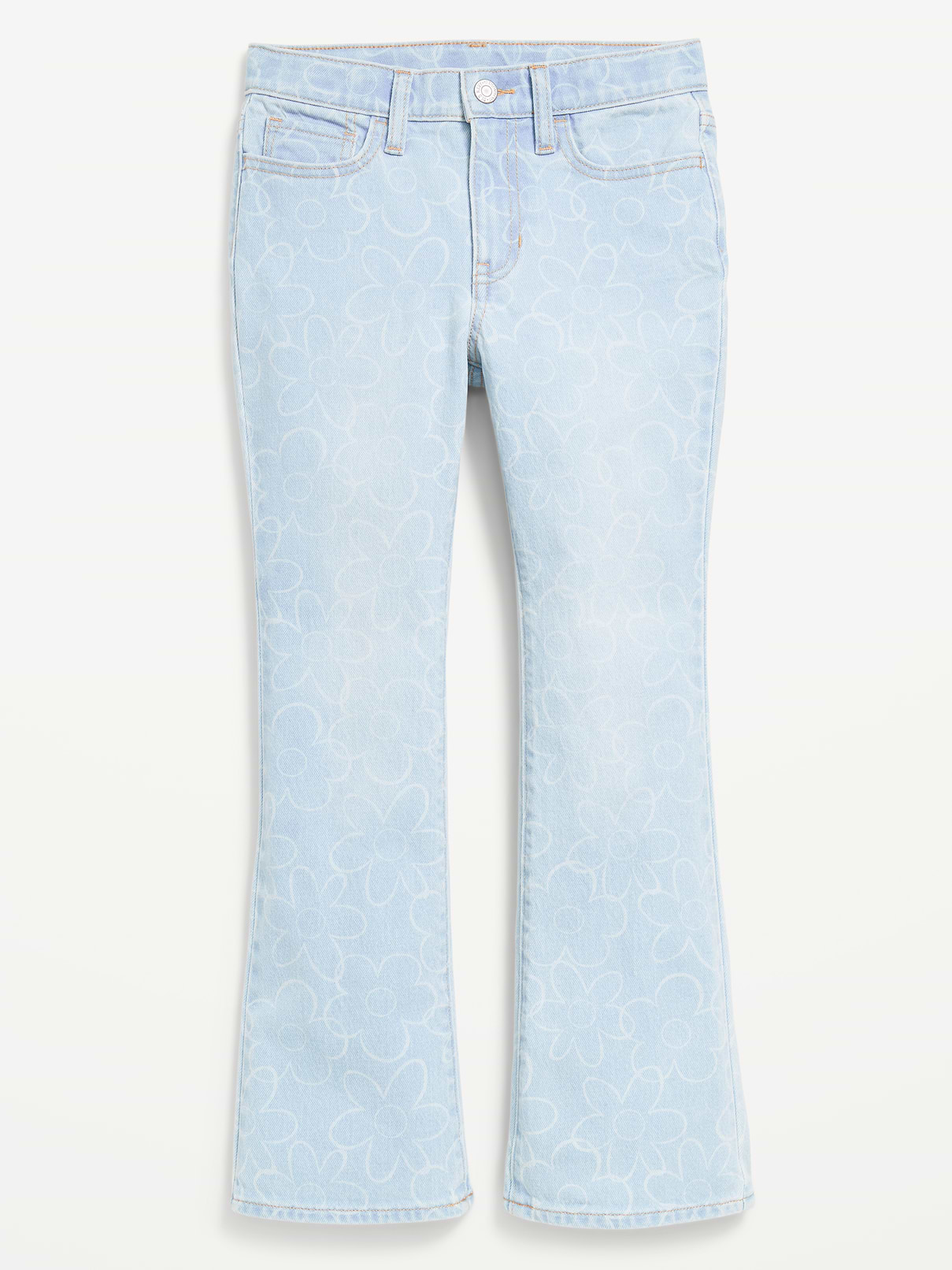 Image number 1 showing, Printed High-Waisted Flare-Leg Jeans for Girls