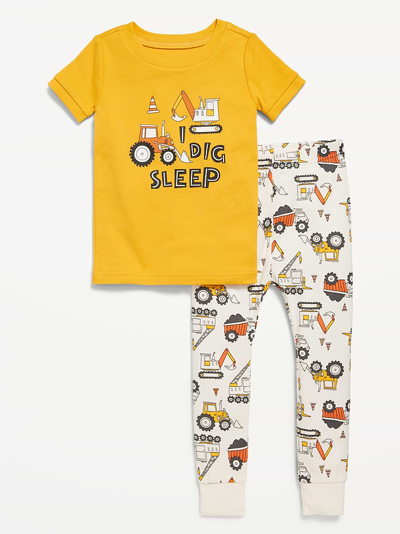 Unisex "I Dig Sleep" Pajama Set for Toddler & Baby