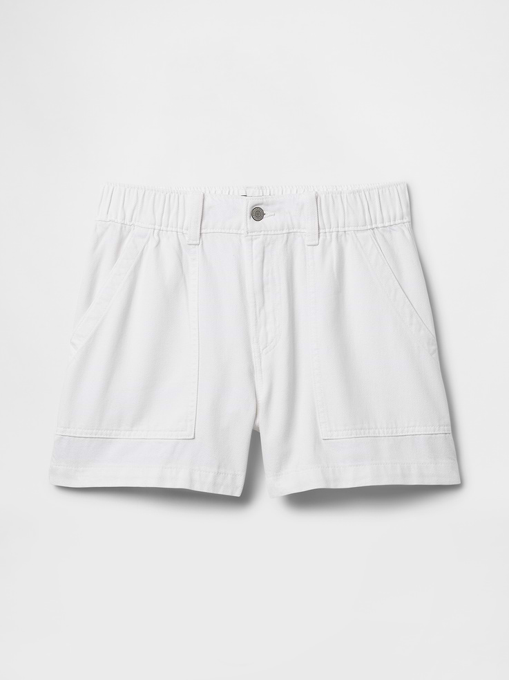 Image number 7 showing, 4" High Rise SuperSoft Denim Utility Shorts