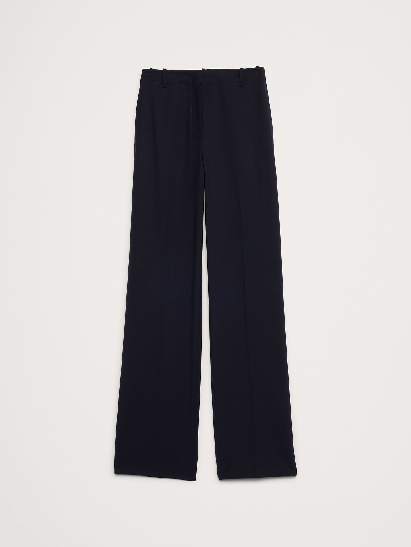 Image number 4 showing, Ultra High-Rise Modern Straight Italian Lightweight Wool Pant
