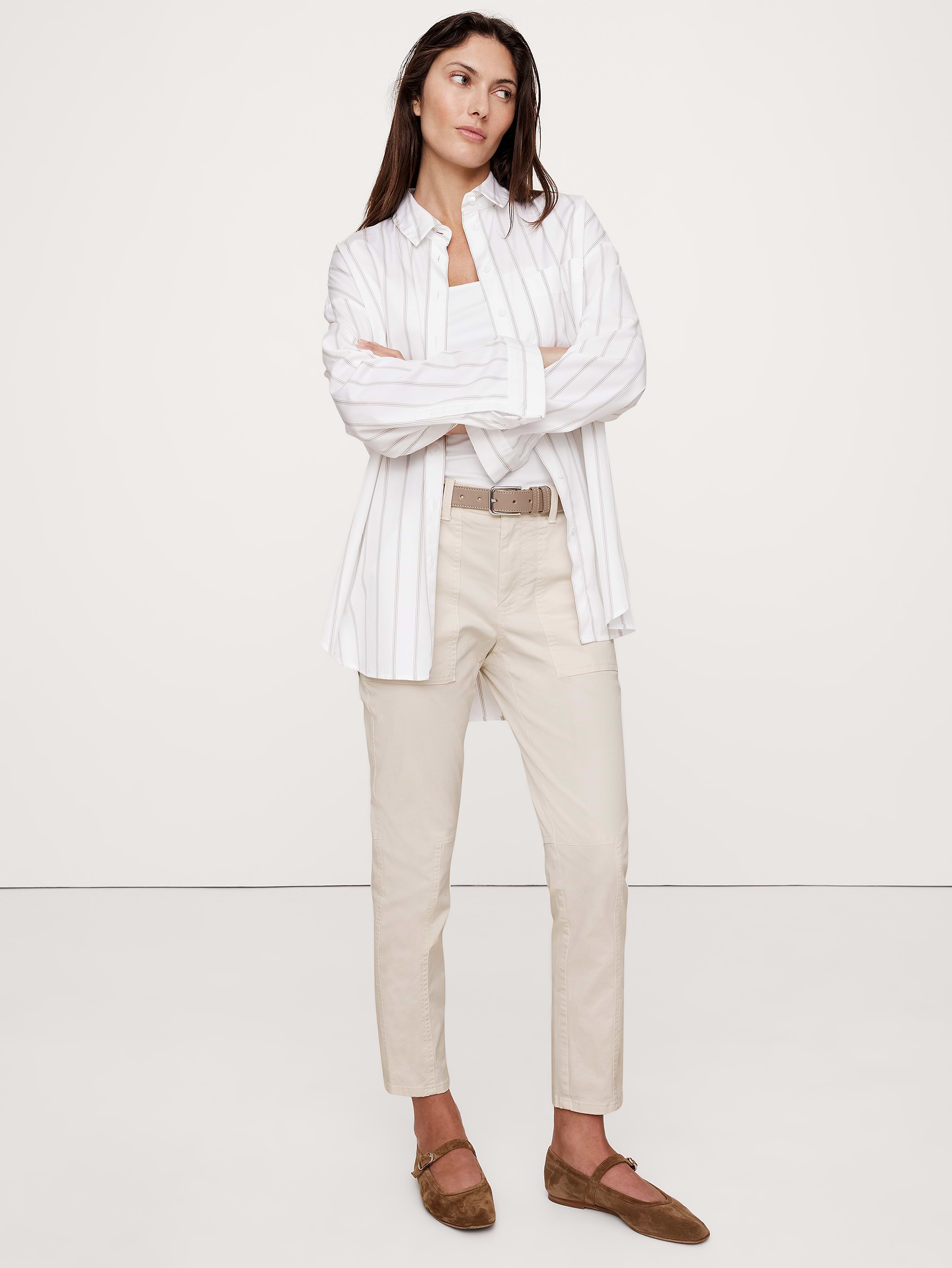 Image number 1 showing, Mid-Rise Slim Cargo Pant