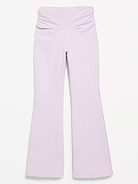Image number 1 showing, High-Waisted PowerChill Side-Ruched Flare Leggings for Girls