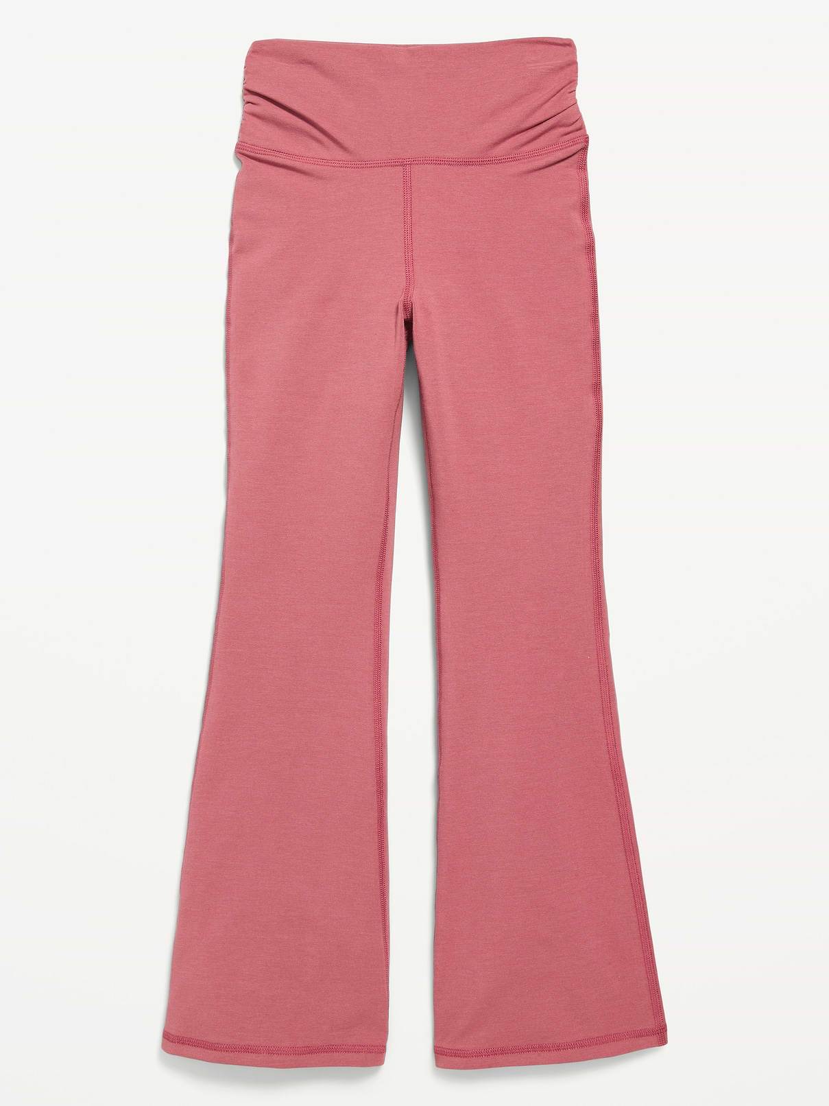Image number 1 showing, High-Waisted PowerChill Side-Ruched Flare Leggings for Girls
