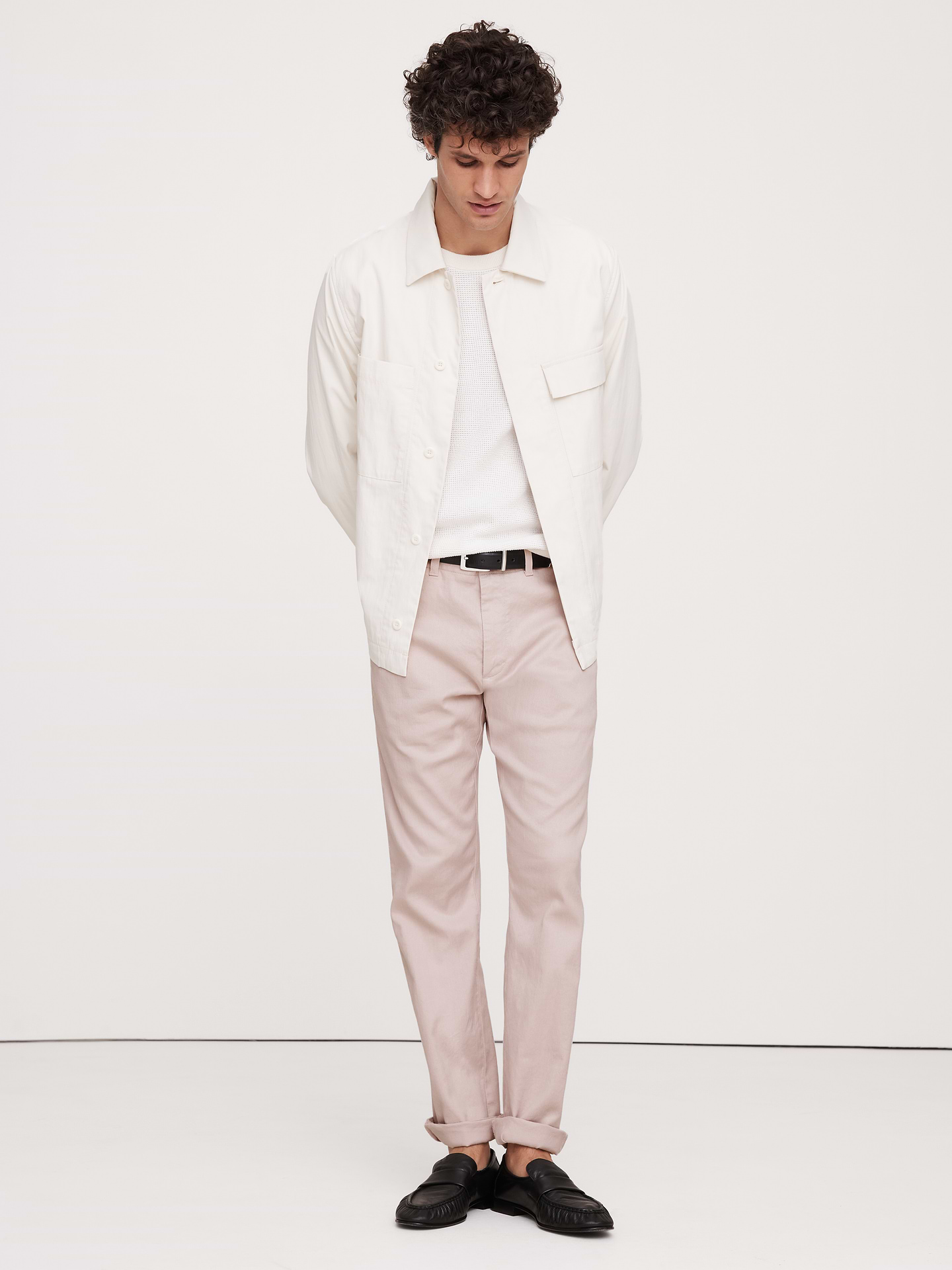 Image number 1 showing, Athletic Slim Linen-Cotton Chino