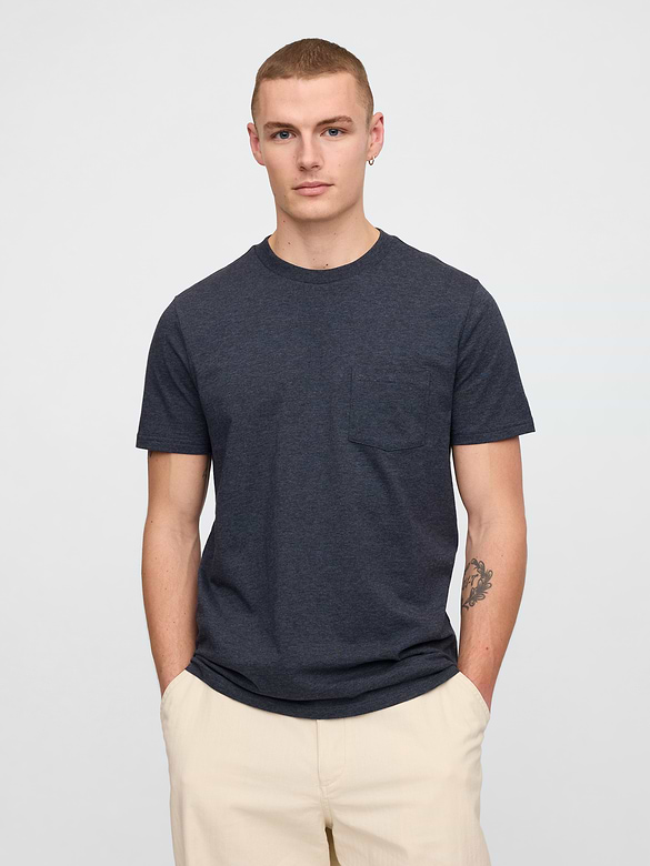 Adult Organic Cotton Pocket T-Shirt