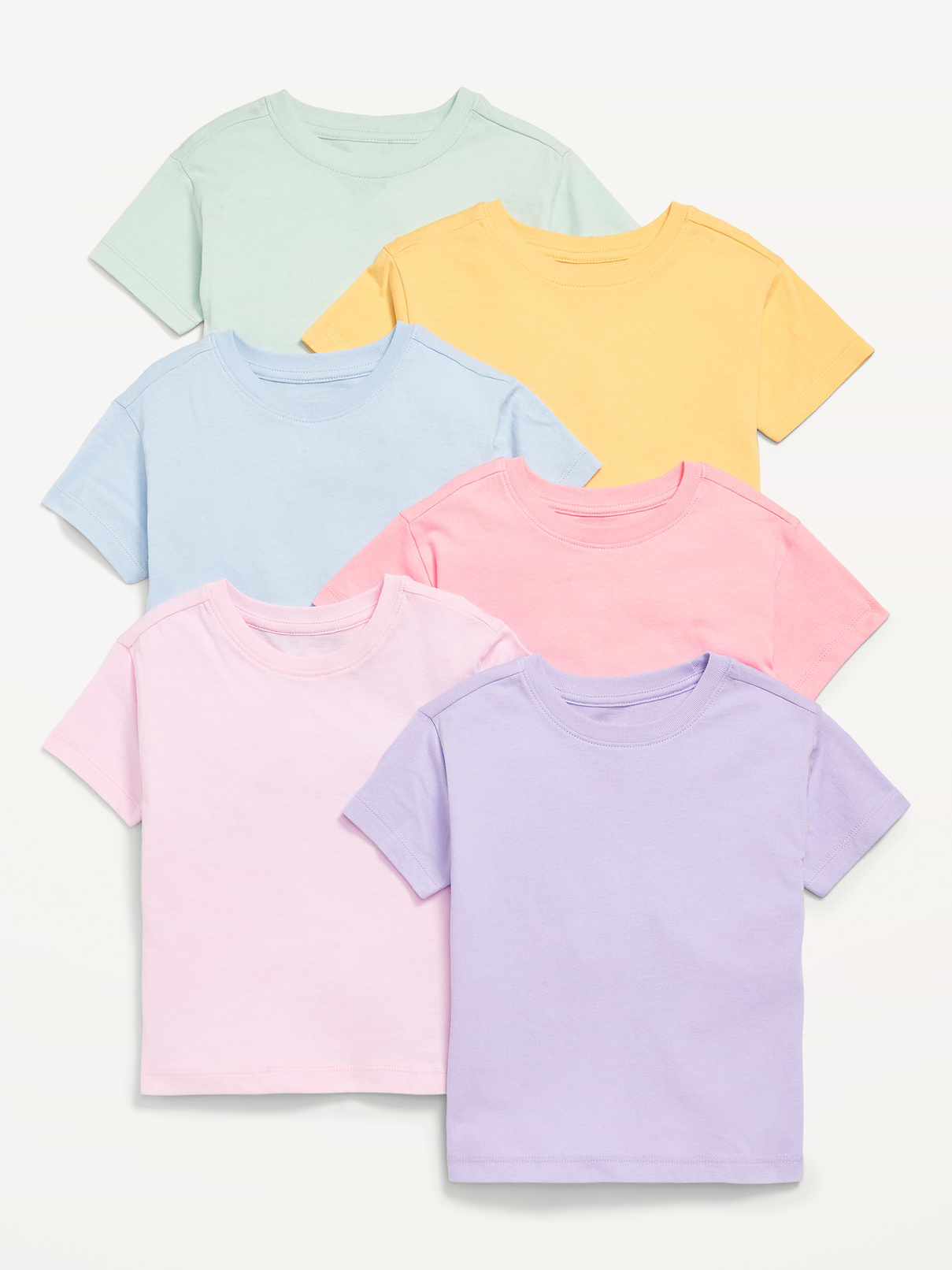L'image numéro 1 présente T-shirt à manches courtes pour toute-petite fille (paquet de 6)