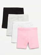 Image number 1 showing, 4-Pack Jersey-Knit Biker Shorts for Toddler Girls
