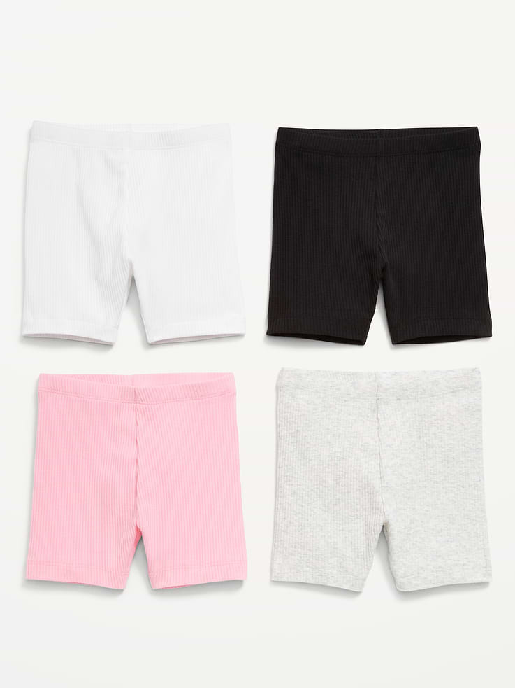Image 2 of 2, 4-Pack Jersey-Knit Biker Shorts for Toddler Girls