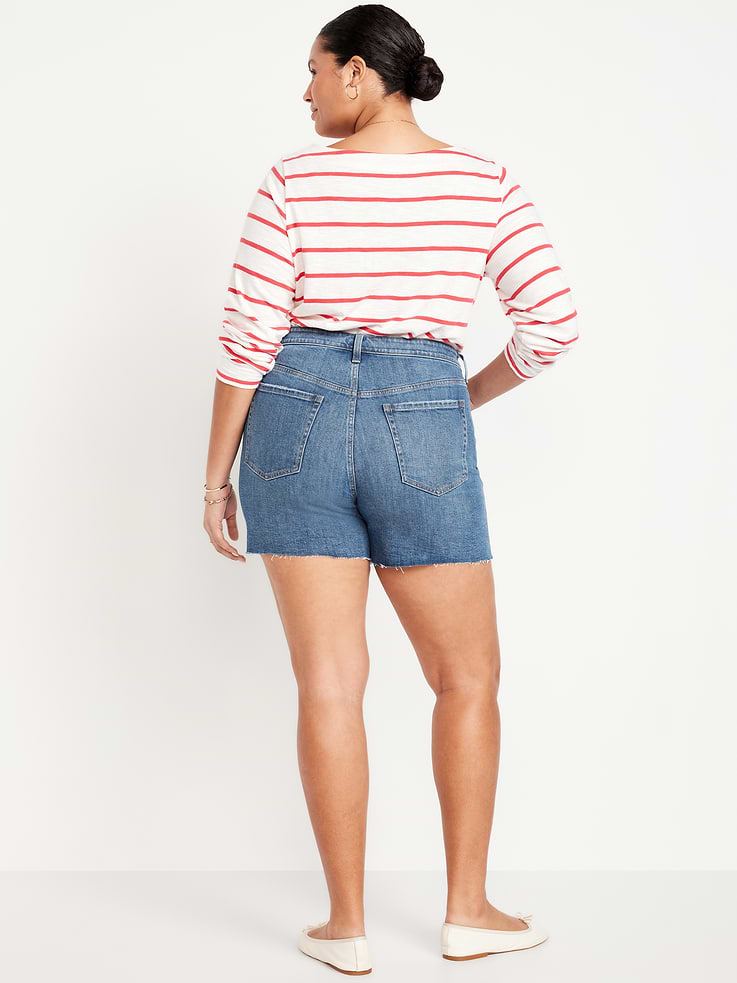 Image number 7 showing, High-Waisted OG Jean Cut-Off Shorts -- 5-inch inseam