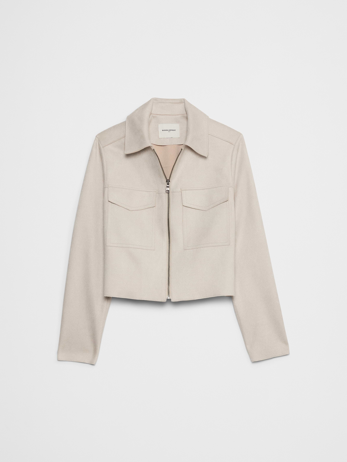 Image number 4 showing, Vegan Suede Cropped Jacket