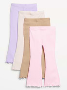 Image number 1 showing, Ribbed Flare-Leg Leggings 4-Pack for Toddler Girls
