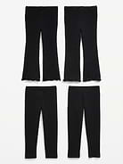 Image number 2 showing, Ribbed Flare-Leg and Leggings 4-Pack for Toddler Girls