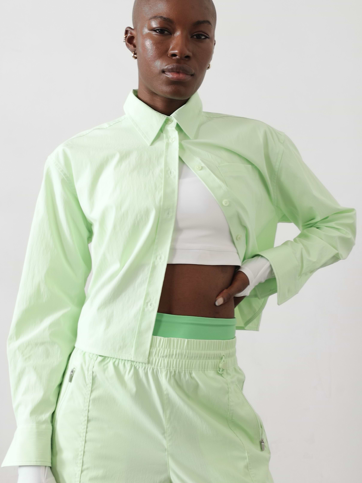 トップス TIGHT BOOTH-PLEATS SHIRT JKT-LIGHT GREEN cn57619184.png?width=1209