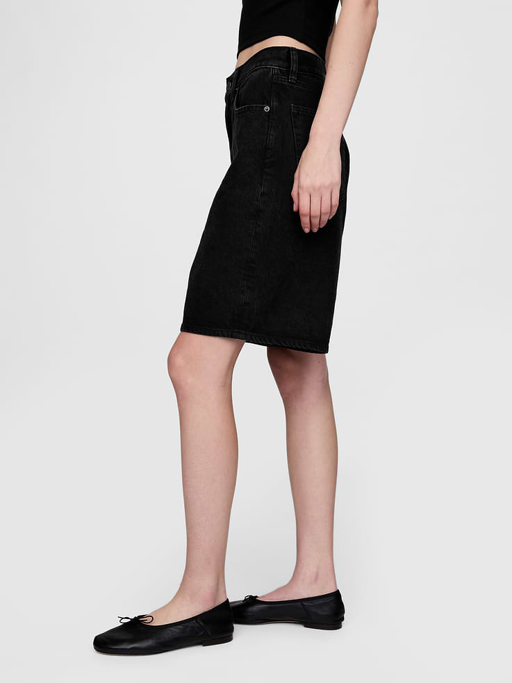 Image number 3 showing, 11" Mid Rise Longline Denim Shorts