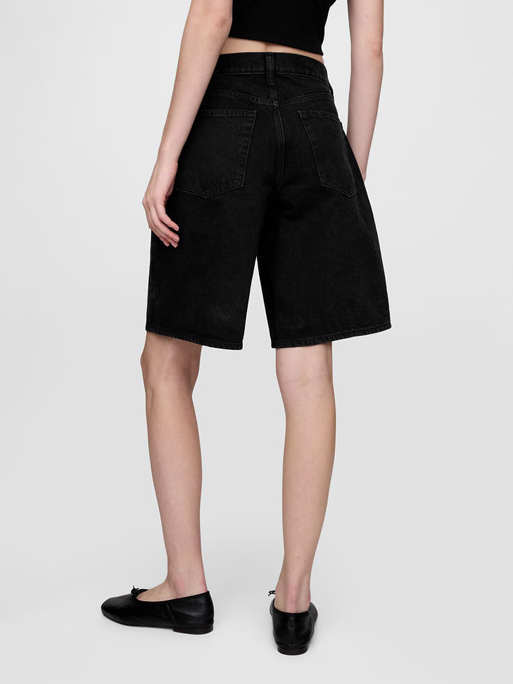 Image number 4 showing, 11" Mid Rise Longline Denim Shorts