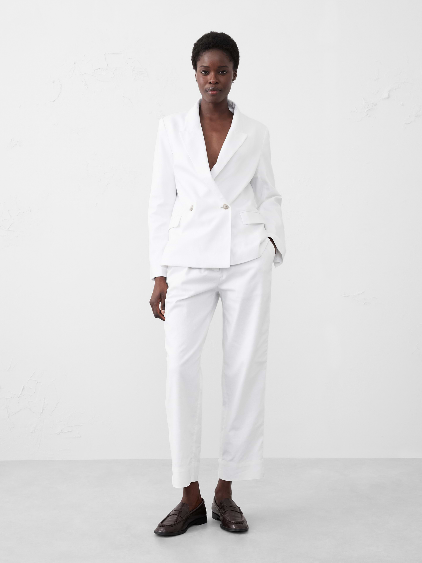 Image number 1 showing, Tapered Linen-Blend Pull-On Pant