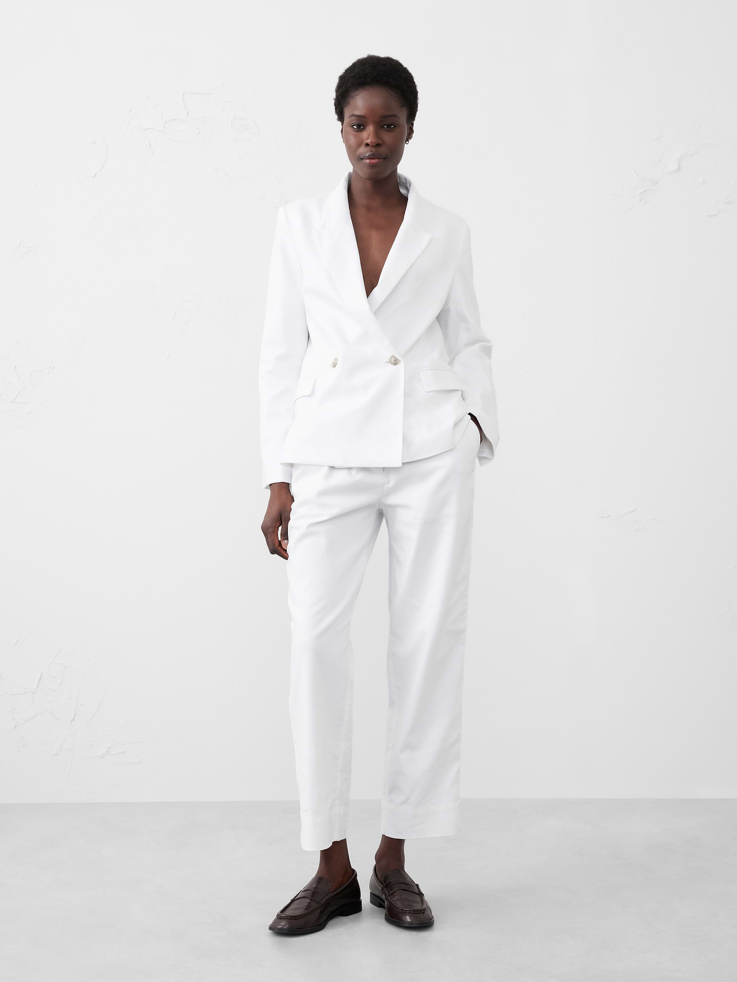 Banana Republic Tapered Linen-Blend Pull-On Pant INTERNATIONAL SHIPPING