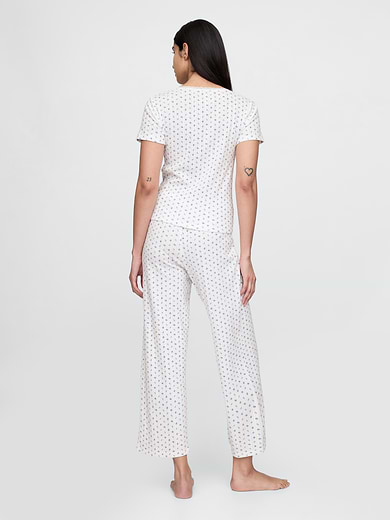 Image number 3 showing, Pointelle Crop PJ Pants