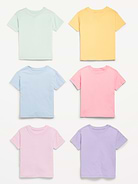 L'image numéro 2 présente T-shirt à manches courtes pour toute-petite fille (paquet de 6)