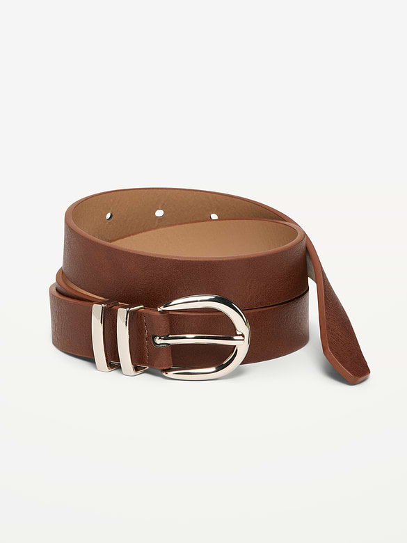 Ceinture fine à double passant pour Femme