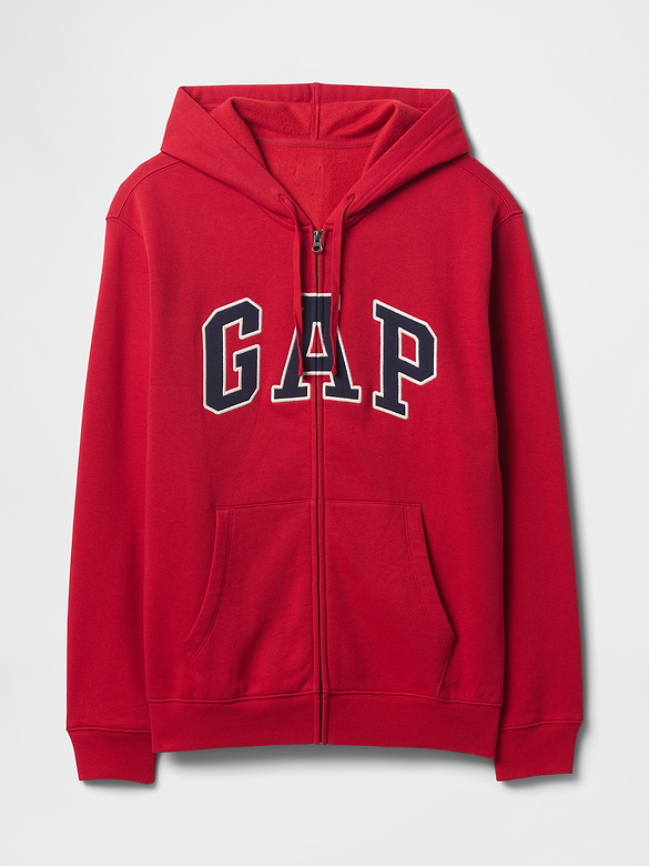 Relaxed Gap Logo Zip Hoodie