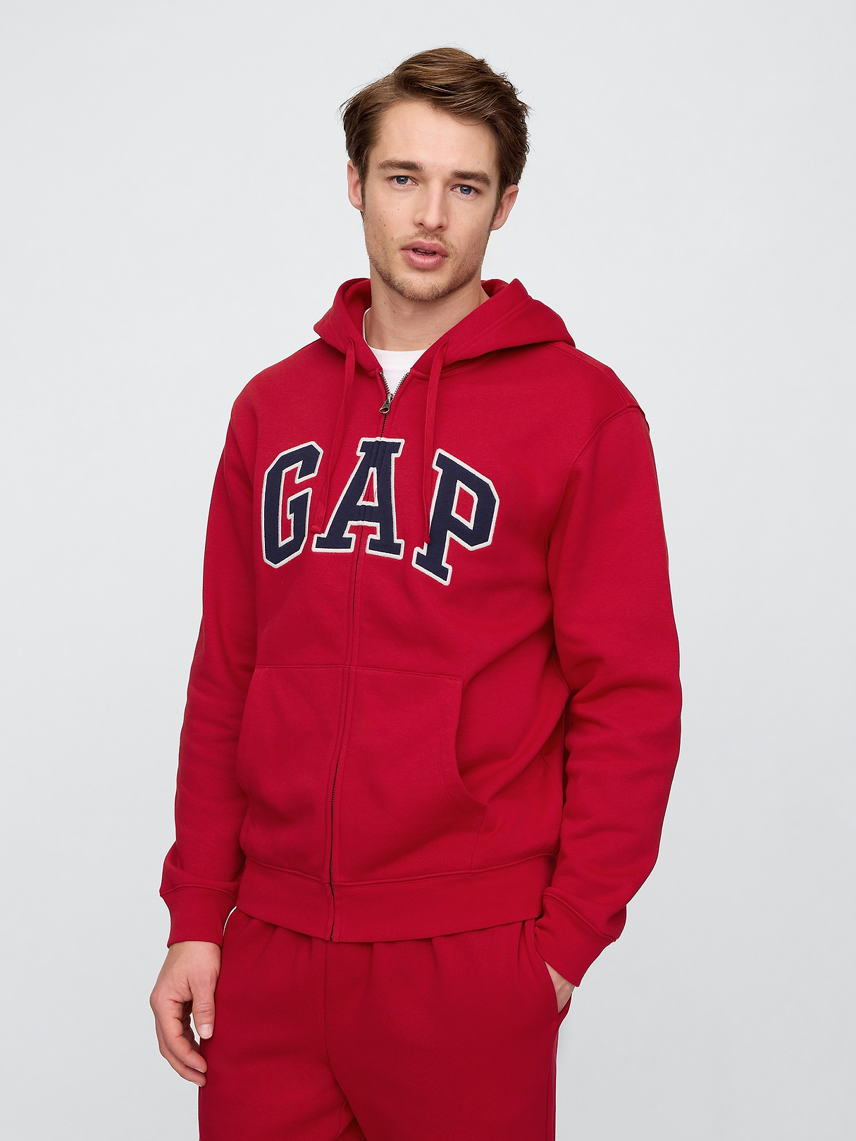Relaxed Gap Logo Zip Hoodie | Gap Factory