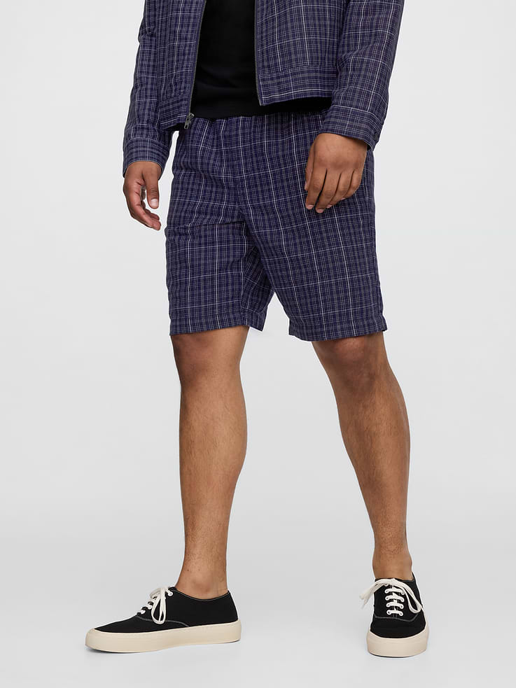 Image number 2 showing, 9" Linen-Cotton Easy Shorts