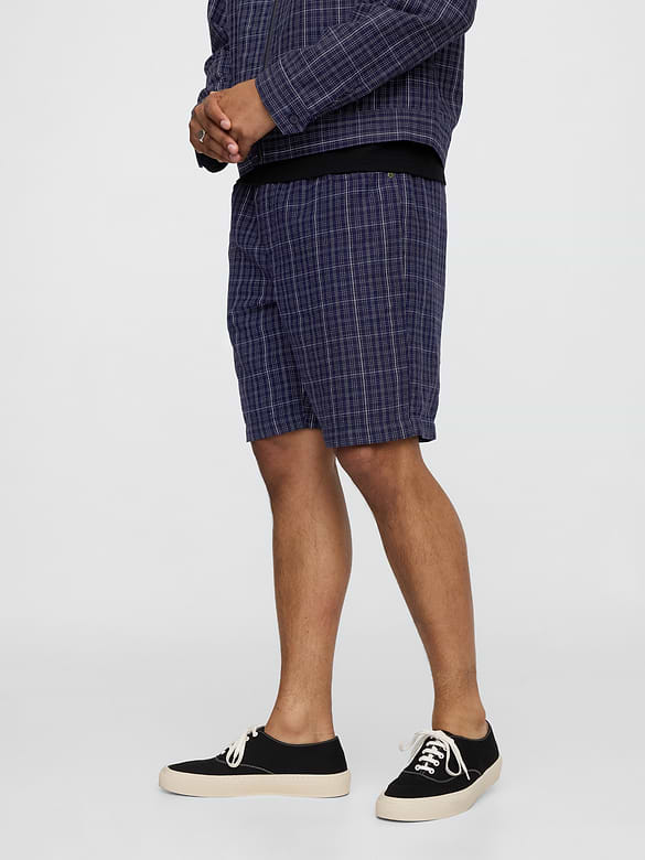 9" Linen-Cotton Easy Shorts