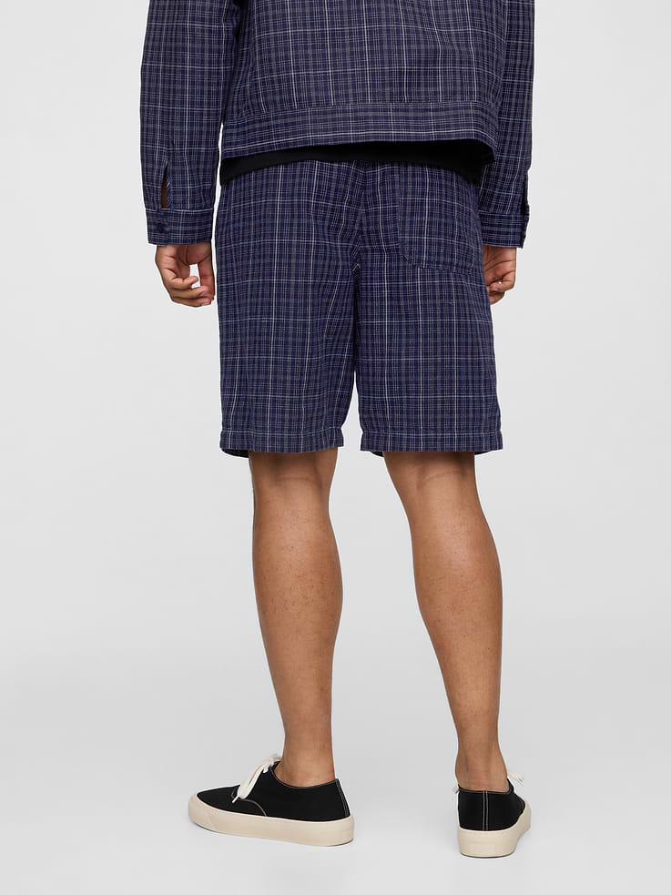 Image number 4 showing, 9" Linen-Cotton Easy Shorts