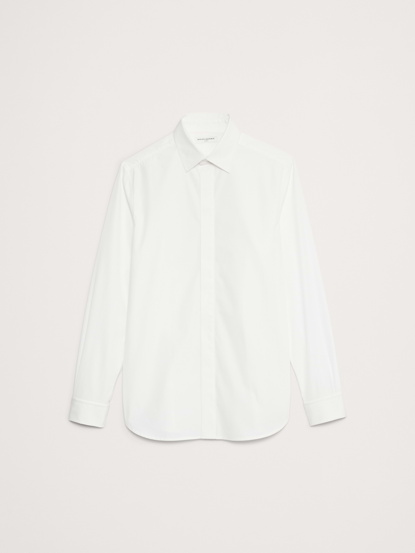 Image number 4 showing, Slim-Fit Cotton Poplin Tuxedo Shirt with Spread Collar