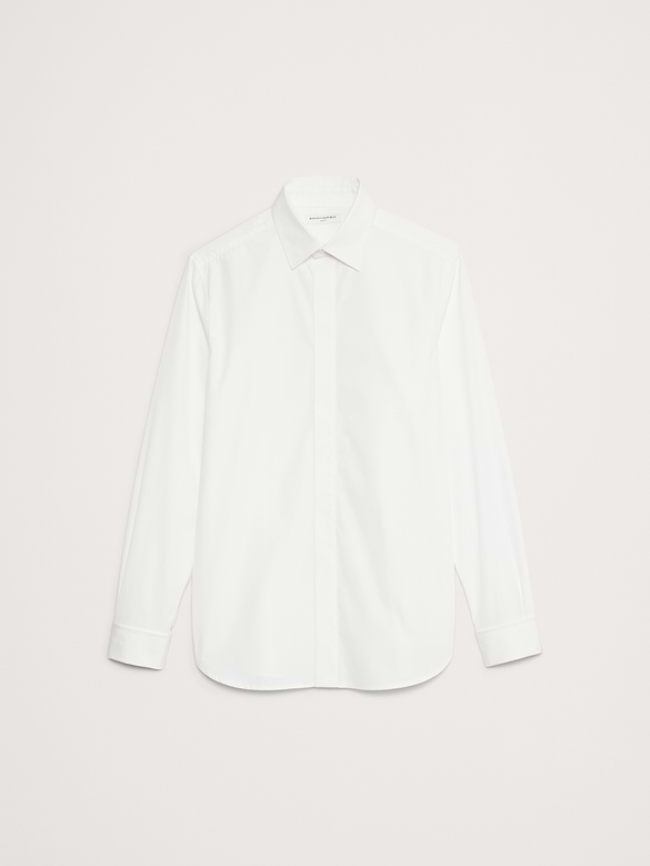 Chemise de smoking ajustée et plissée