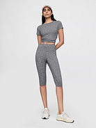 Image number 1 showing, GapFit Smooth High Rise Jersey Crop Leggings