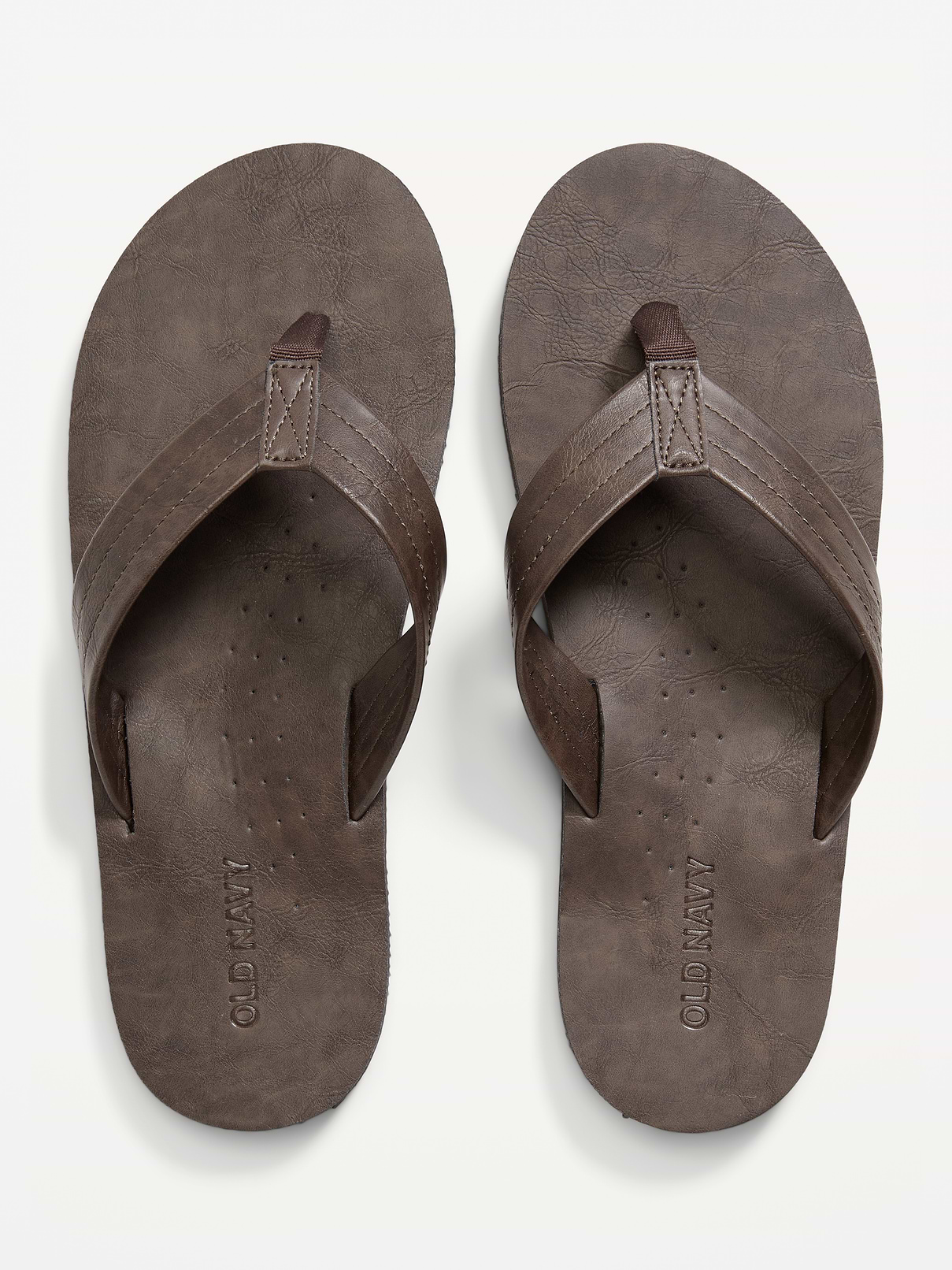 Image number 1 showing, Faux-Leather Flip-Flop Sandals for Men