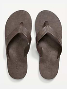 Image number 1 showing, Faux-Leather Flip-Flop Sandals for Men