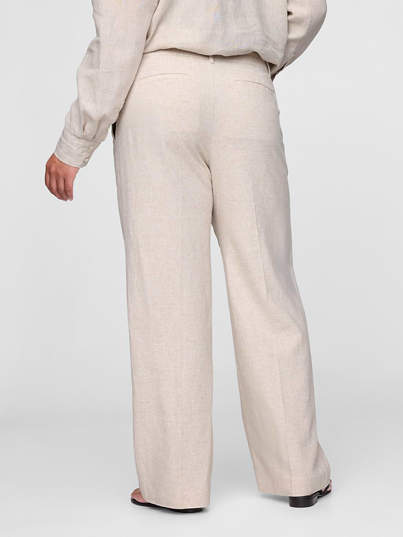 365 Low Rise Linen-Blend Trousers