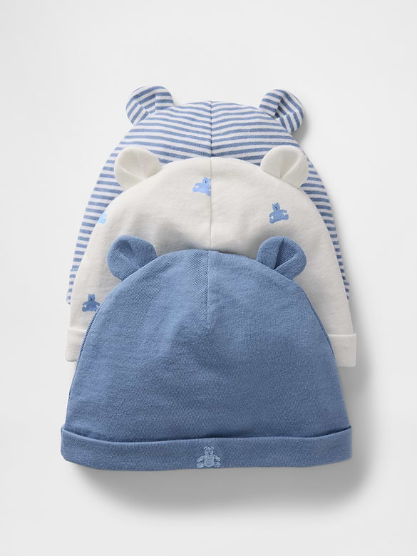 Baby First Favorites Organic Cotton Beanie (3-Pack)