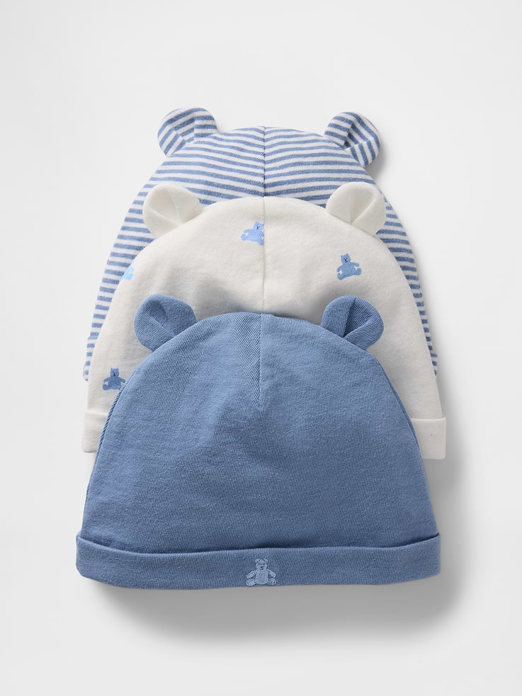 Image number 1 showing, Baby First Favorites Organic Cotton Beanie (3-Pack)