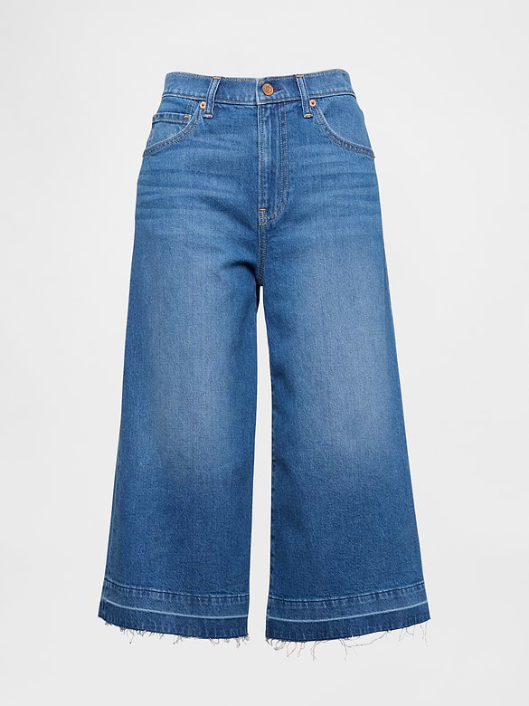 High Rise Culotte Jeans