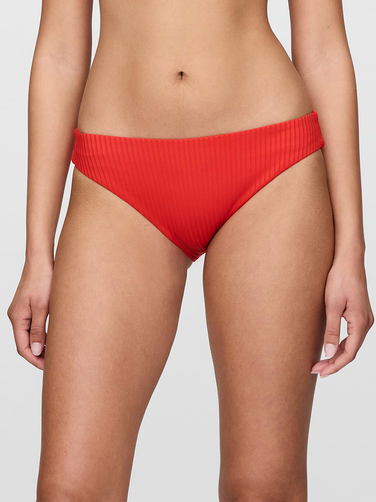 Image 1 of 4, Soft, stretch ribbed classic bikini bottom., Made with 92% recycled nylon. Compared to virgin materials, using recycled materials helps reduce resource use and waste., Please note: Swim styles cannot be returned in store. Please enjoy free returns by mail., This product was made in a factory that invests in gender equality and women’s empowerment. Through RISE (Reimagining Industry to Support Equality) and Gap Inc.’s program P.A.C.E. (Personal Advancement & Career Enhancement), we support people who make our clothes to build the skills, knowledge, confidence, and resilience needed to advance in work and life. Learn more here ., Product #732596