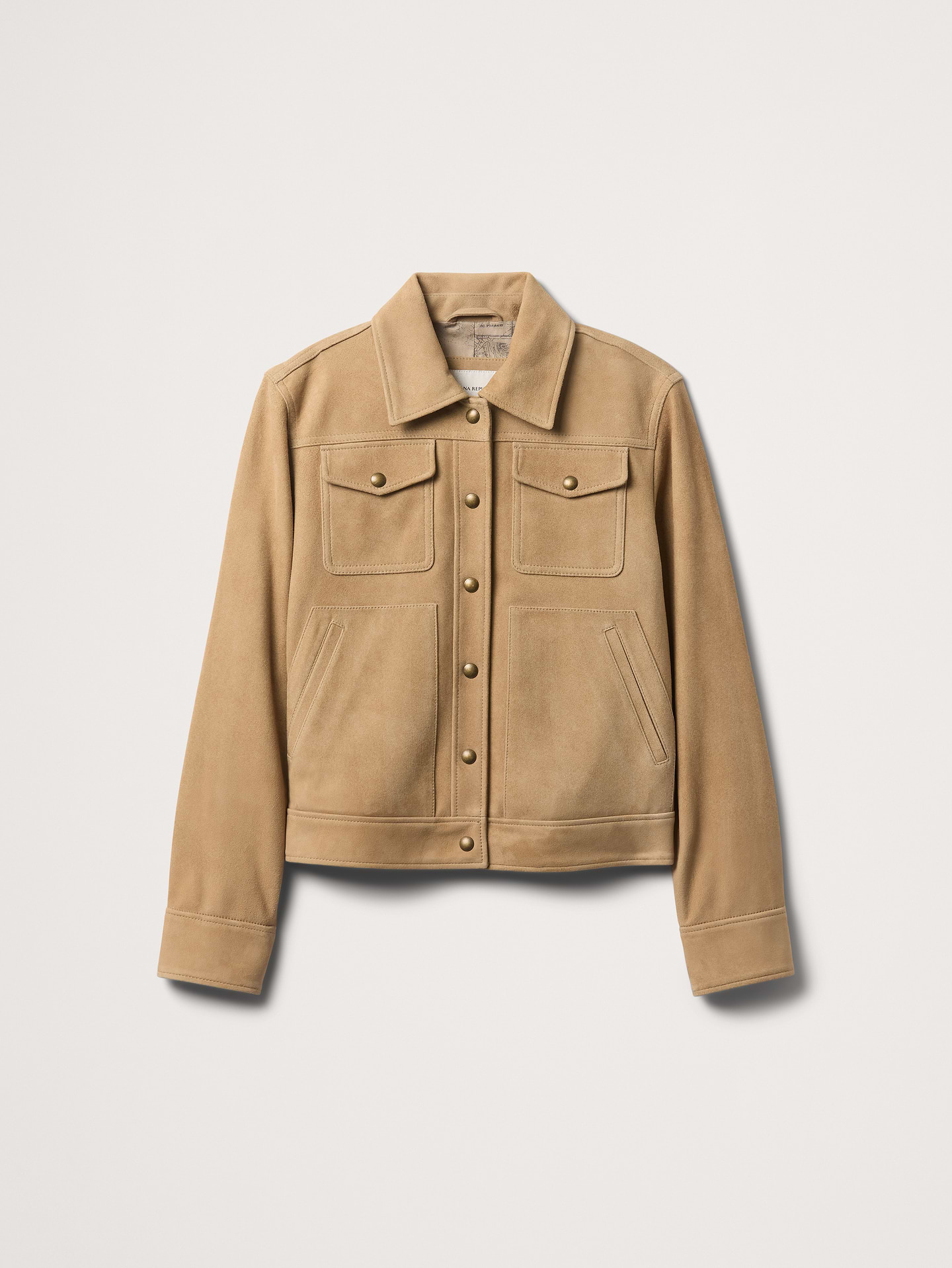 Image number 5 showing, Relaxed Suede Trucker Jacket