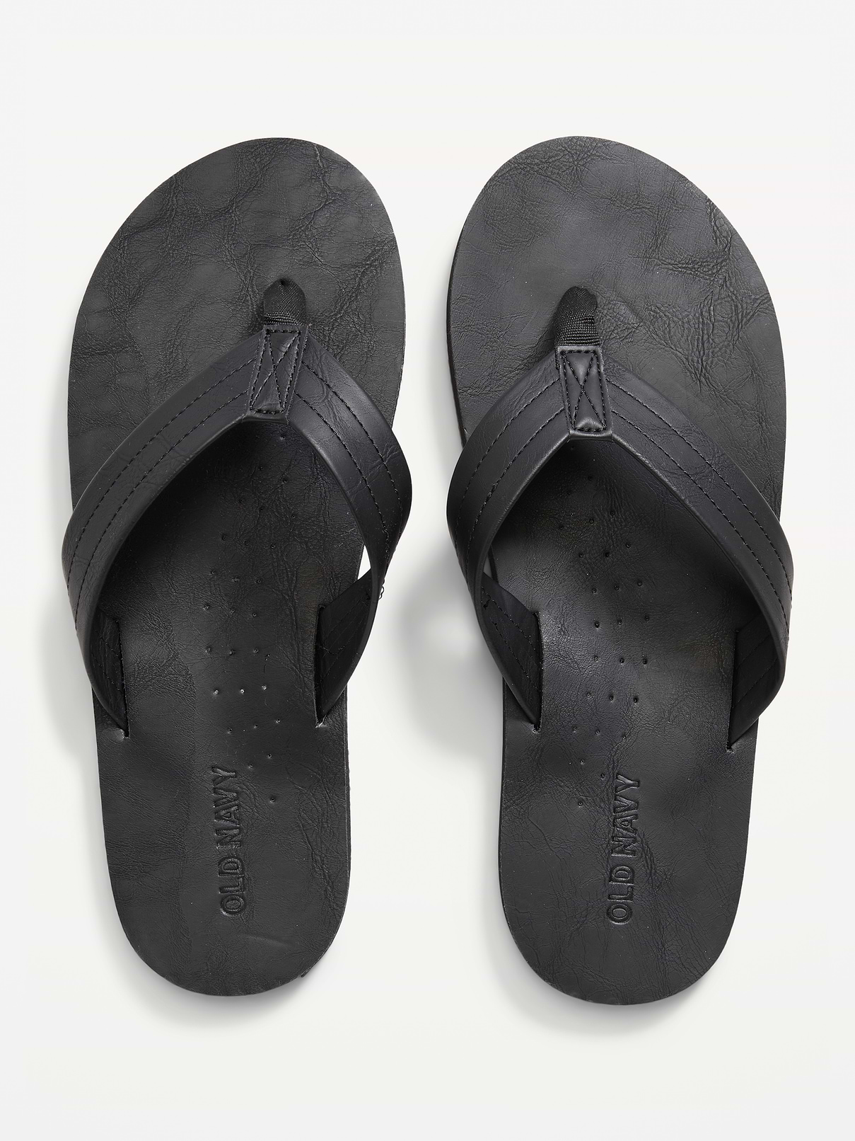 Image number 1 showing, Faux-Leather Flip-Flop Sandals for Men