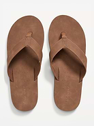 Image number 1 showing, Faux-Leather Flip-Flop Sandals for Men