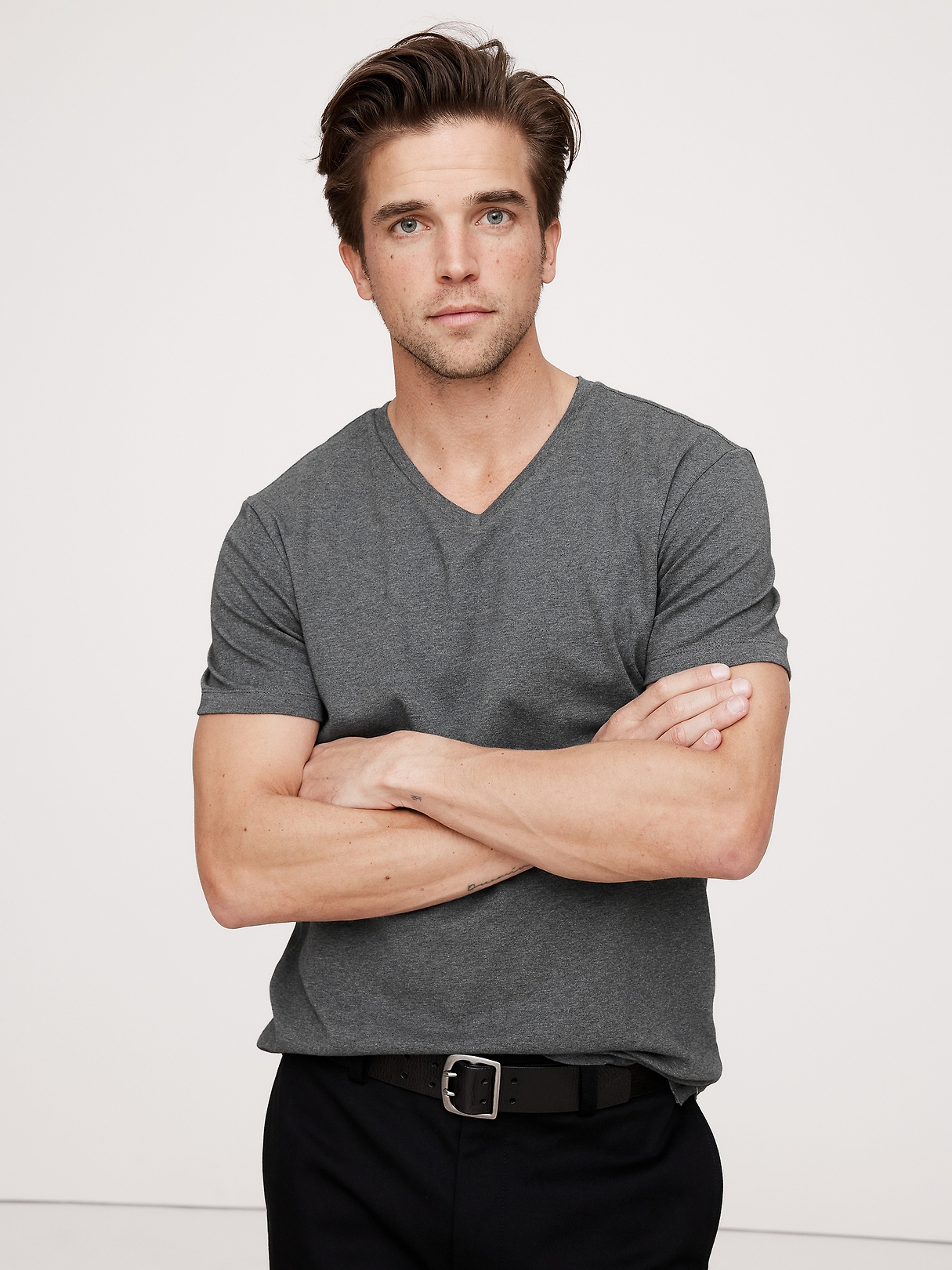 Luxury-Touch V-Neck T-Shirt | Banana Republic