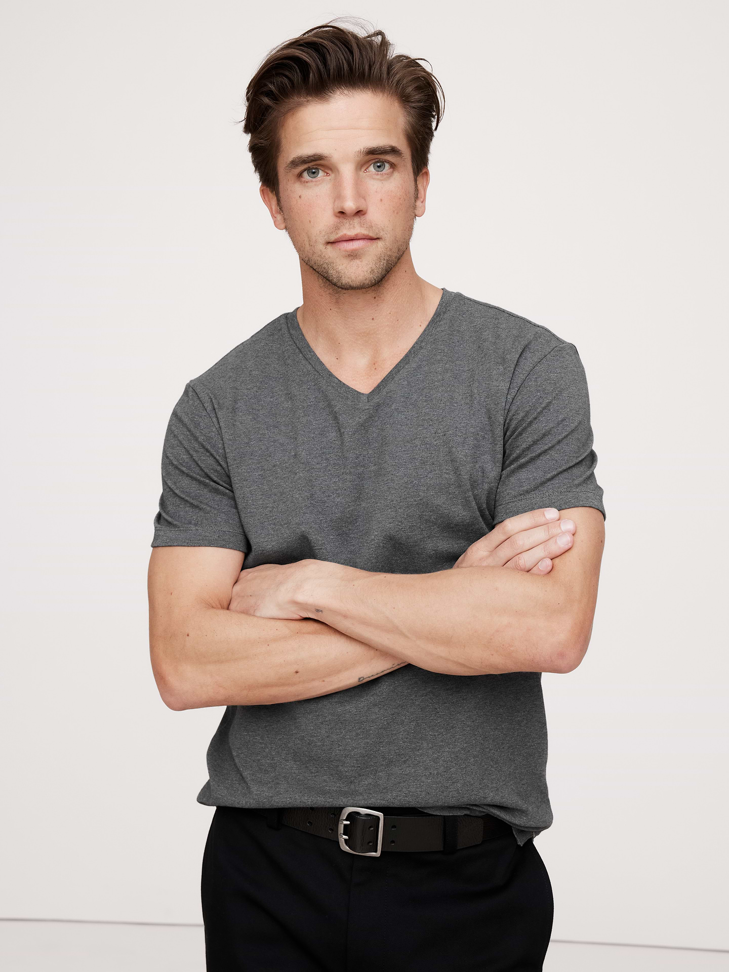 Image number 1 showing, Luxury-Touch V-Neck T-Shirt