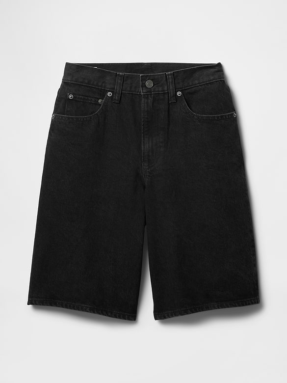 11"  Mid Rise Longline Denim Shorts