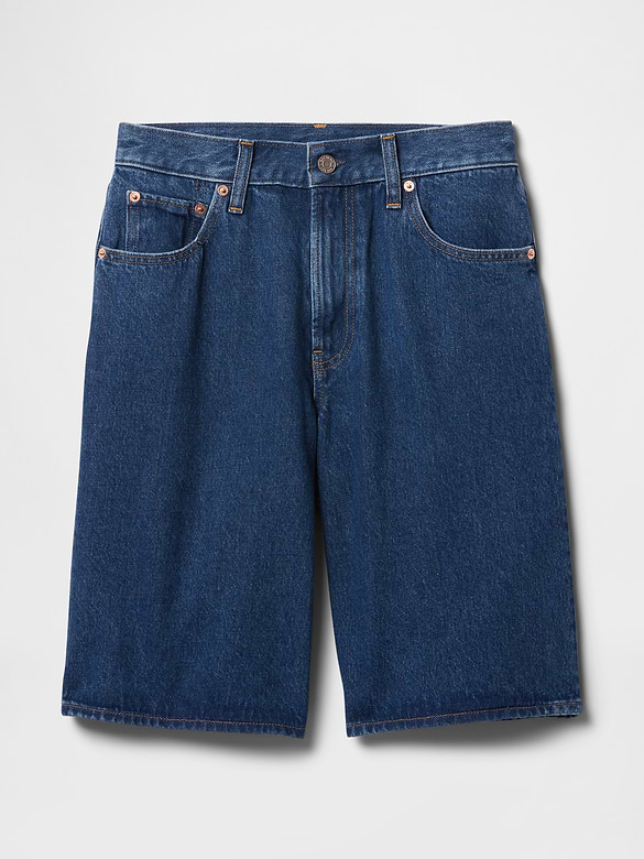 11" Mid Rise Longline Denim Shorts