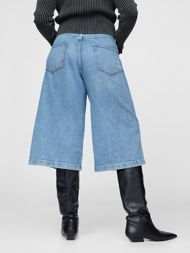 Image number 6 showing, High Rise Culotte Jeans